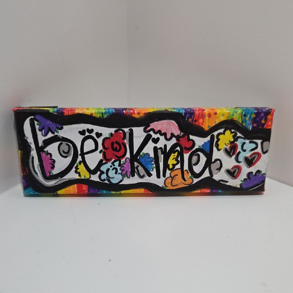 Colorful 'Be Kind' Wall Art Handmade